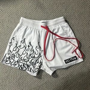 Kill Crew White/Black Flame Shorts